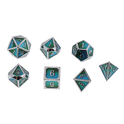 7 Pièces En Alliage De Zinc Polyédrique Dés En Métal Pour D u0026 D Pathfinder RPG Jeu Jouets B jeu de dés polyédriques en métal