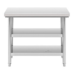 Acheter Helloshop26 Table de travail inox 100 x 70 cm 600 kg 3 niveaux 14_0003676