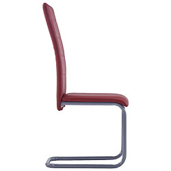 Avis vidaXL Chaises à manger cantilever lot de 4 rouge similicuir