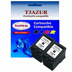 Lot de 2 Cartouches compatibles pour imprimante HP OfficeJet 6310, 6313, 6315 (337) Noire - T3AZUR