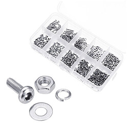 Wewoo Visserie Kit d'écrou à rondelle hexagonale à six pans creux en acier inoxydable 600 PCS M2 304