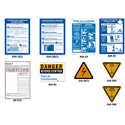 kit signalisation - pour poste transformation - catu am-801/1