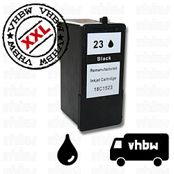 Vhbw Cartouche d'encre noire reremplie, remplace les modèles LEXMARK NR. 23 / 23A / 23XL / 18C1523 