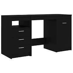 Maison Chic Bureau,Table de travail pour chambre Noir 140x50x76 cm Aggloméré -GKD66017