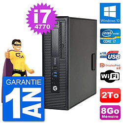 PC HP EliteDesk 800 G1 Core i7-4770 RAM 8Go Disque Dur 2To Windows 10 Wifi · Occasion 