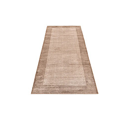 Avis Vidal Tapis de couloir en laine 201x81 brun Darya