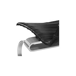 ICONIK INTERIOR Fauteuil en cuir - Chaise longue design - Bloy Noir