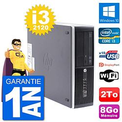 PC HP Compaq Pro 6300 SFF Intel i3-2120 RAM 8Go Disque Dur 2To Windows 10 Wifi - Occasion