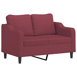 Avis vidaXL Ensemble de canapés 4 pcs avec coussins Rouge bordeaux Tissu