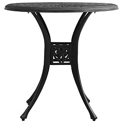 vidaXL Table de jardin Noir 78x78x72 cm Aluminium coulé