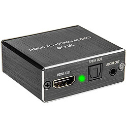 Universal Extracteur audio 4K Audio Fiber Decoder Switch HDMI et convertisseur optique avec câble micro USB pour lecteur DVD TV | Câble HDMI 