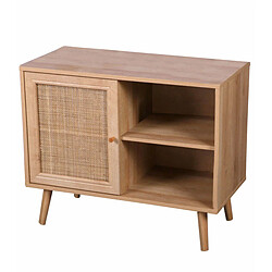 Acheter Meuble de rangement en cannage 2 niches 1 porte pieds scandinaves 80 x 39 x 66 cm+Urban Living