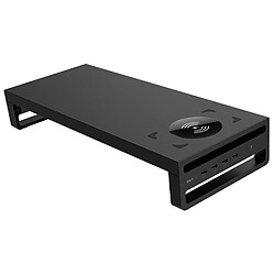 Support De Bureau En Aluminium Pour Moniteur PC Avec Chargeur Sans Fil