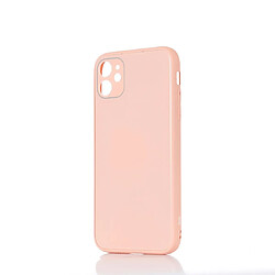 WE Coque de protection GLASS APPLE IPHONE 11 Rose poudré: Effet vernis contour mat anti-chocs anti-rayures - rigide