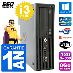 PC HP WorkStation Z210 SFF Intel Core i3-2100 RAM 8Go SSD 120Go Windows 10 Wifi · Occasion 