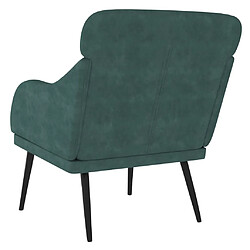 Acheter vidaXL Fauteuil Vert foncé 63x76x80 cm Velours