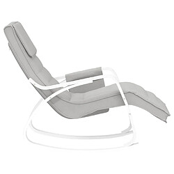 Acheter Maison Chic Chaise à bascule | Fauteuil Relax, design moderne Gris clair Tissu -GKD85240