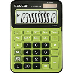 SENCOR SEC 372T/GN Calculatrice à 12 chiffres, calcul des racines, calcul des racines, calcul de pourcentage, calculateur Vert 