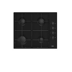 Table de cuisson gaz 61cm 4 feux 7900w noir - HIGG64123SB - BEKO 