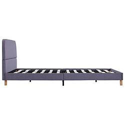 Avis vidaXL Cadre de lit sans matelas gris clair tissu 140x200 cm