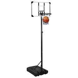 vidaXL Support de basket-ball Transparent 235-305 cm Polycarbonate