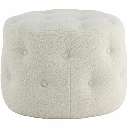 Venture Home Pouf rond en polyester teddy Benjamin.