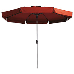 Madison Parasol Flores Luxe 300 cm Rond Rouge brique