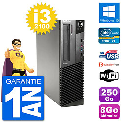 PC Lenovo M91p SFF Intel i3-2100 RAM 8Go Disque Dur 250Go Windows 10 Wifi · Occasion 