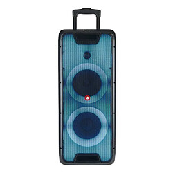 NGS Wild Rave 2 Enceinte de fête portable compatible avec la technologie Bluetooth et TWS-300W-USB-AUX IN. Autonomie 10 heures. lumières LED. Micro. 