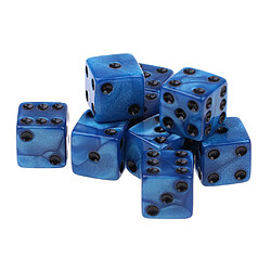 10 Pièces Six Faces D6 Dés Carré En Pointillé Pour Les Donjons Et Dragons Jouets Bleu