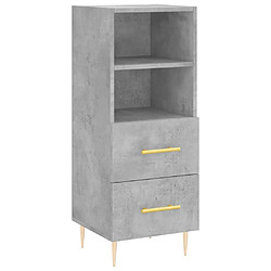 Acheter vidaXL Buffet haut Gris béton 34,5x34x180 cm Bois d'ingénierie