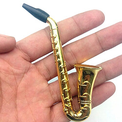 Wewoo Creative Porte-Cigarette Filtre Saxophone Plaqué Or Portable Pipe En Métal