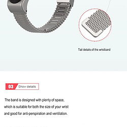 Acheter Wewoo Bracelet en métal Mijobs pour Xiaomi Mi Band 3 Bracelet en acier inoxydable de style sans boucle avec boucle Remplacer les accessoires, hôte non inclus (Or rose)