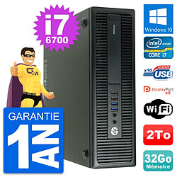 PC HP ProDesk 600 G2 SFF Intel i7-6700 RAM 32Go Disque Dur 2To Windows 10 Wifi · Occasion 