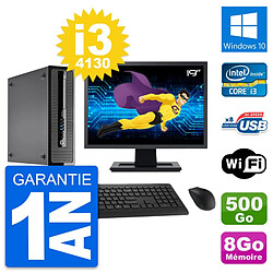 PC HP 400 G1 SFF Ecran 19" Intel i3-4130 RAM 8Go Disque 500Go Windows 10 Wifi · Occasion 