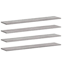 vidaXL Étagères murales 4 pcs sonoma gris 100x20x1,5cm bois ingénierie