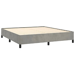 Avis vidaXL Sommier à lattes de lit et matelas Gris clair 180x200cm Velours