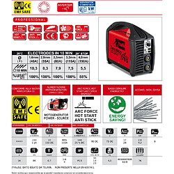 Telwin - Poste de soudage inverter MMA et TIG (sans accessoires) - TECNICA 171/S