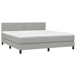 Avis Sommier à lattes et matelas LED,Cadre à lattes de lit pour Adulte Gris clair 160x200 cm Tissu -MN94707