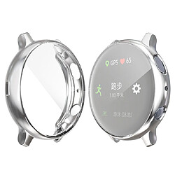 Wewoo Boîtier de montre Pour Samsung Galaxy Watch Active 2 40 mm Housse en TPU Electroplate à couverture totale Argent 