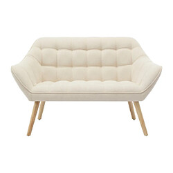 Vente-Unique Canapé 2 places en tissu beige CASERTA