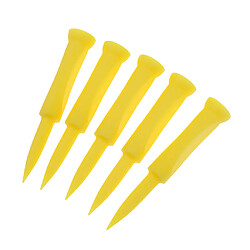 5 pièces Tees De Golf En Plastique Outil D'entraînement Pour Golfeurs 70mm Jaune