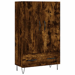 vidaXL Buffet haut chêne fumé 69,5x31x115 cm bois d'ingénierie