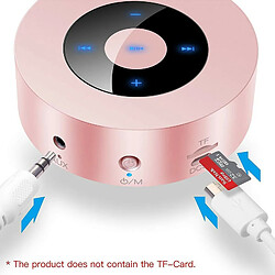 Acheter Chrono Haut-parleur Bluetooth portable, mini petit haut-parleur Bluetooth avec emplacement pour carte SD, entrée AUX 3,5 mm pour téléphone portable(Or rose)