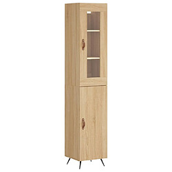 vidaXL Buffet haut Chêne sonoma 34,5x34x180 cm Bois d'ingénierie