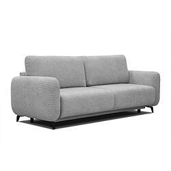 Courtois Laville Canapé convertible 3 places tissu gris clair - DRAKE