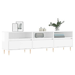 Avis Maison Chic Meuble TV scandinave - Banc TV pour salon blanc brillant 150x30x44,5 cm bois d'ingénierie -MN60590