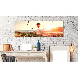 Decoshop26 Tableau toile de décoration murale impression premium en partie sur châssis en bois motif Balloon Rides 150x50 cm 11_0018059