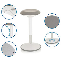 Tabouret / Aide à la position debout BALANCE SIT III W Tissu blanc / gris hjh OFFICE