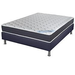 Ebac Matelas ressort + Sommier SP18 Volcan 140x190 Rhodes - Hauteur 24 cm - Soutien ferme 